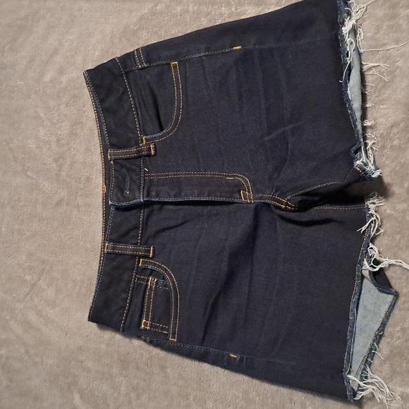 Like-new American Eagle Outfitters Cut-off Dark denim jean shorts Size 0 - Picture 1 of 8
